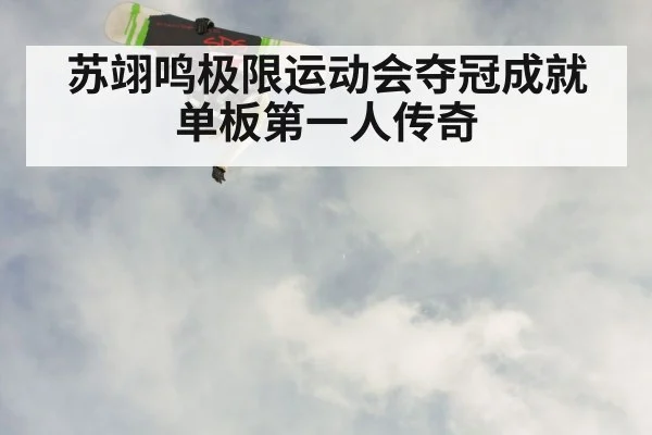 苏翊鸣极限运动会夺冠成就单板第一人传奇